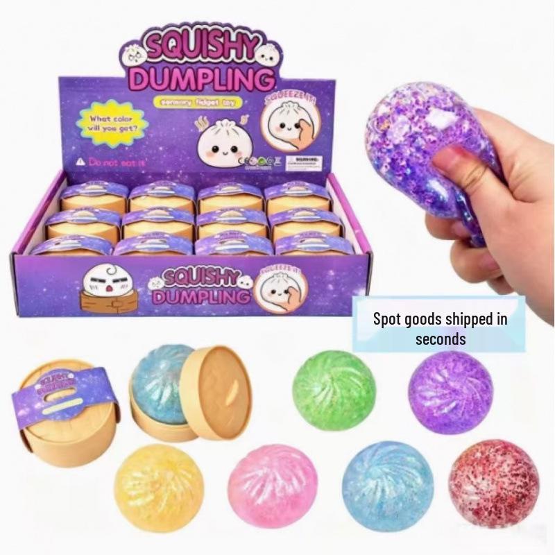 Межграничная ПУ Игрушка-Пищалка Сяолунбао для Снятия Стресса - Декомпрессионная Булочка Медленного Восстановления