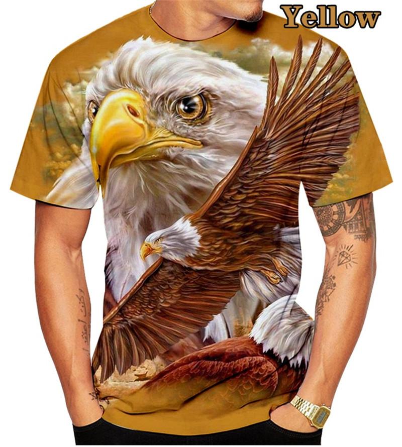 Night Eagle T-shirt 3d Print T Shirt Summer Men's Oversized Short Sleeve Tops Tees Men's Designer Clothing