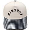 PHOENIX truck driver hat inverted embroidery retro striped color matching baseball cap European and American men's and women's casual