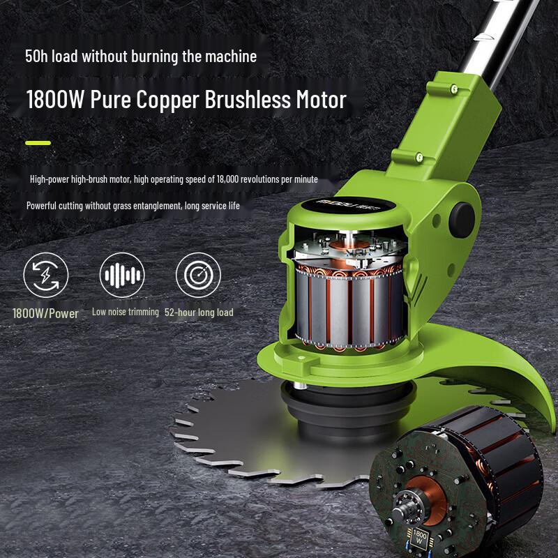 Беспроводная электрическая газонокосилка Lichen, штепсель CN (адаптер в комплекте)