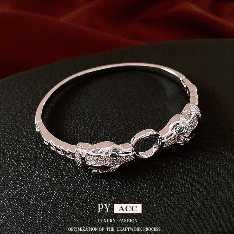 Браслет с животными Микроциркон Хип-хоп Личность Мужской и женский Нишевые украшения Хипстер Хип-хоп Леопардовые украшения