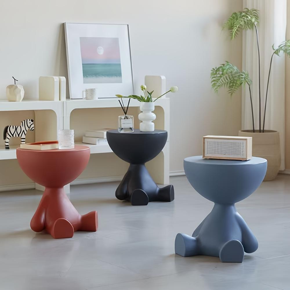 1 шт. Современная креативная пластиковая тумбочка в форме медведя, многофункциональная тумбочка, легко собирается, подходит для хранения в гостиной и спальне