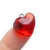 Handmade Earrings Jewelry Making Keychain Pendant Resin Heart  Charms Candy Color Necklace Crafting