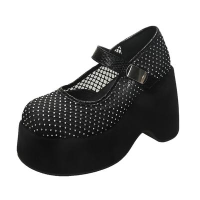 Мода 11 см Полые Дышащие Массивные Каблуки Шлепанцы Платформа Танкетка Сандалии Летние Блочные Высокие Каблуки для Женщин Обувь Лоферы Сандалии