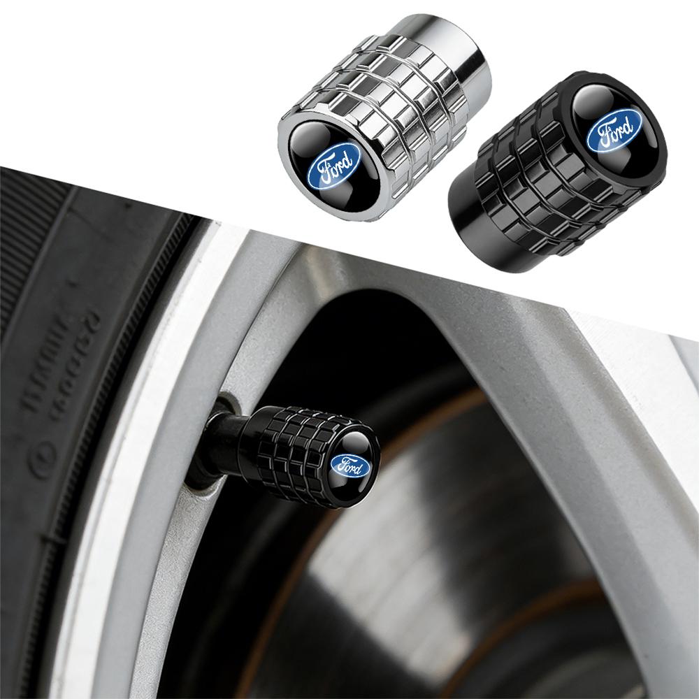 4PCS Car Wheel Tire Valve Caps For Ford Cmax Focus Mk4 F150 Mk2 Fiesta Fusion Kuga Ranger Fiesta Mondeo Puma Ranger Accessories ws33