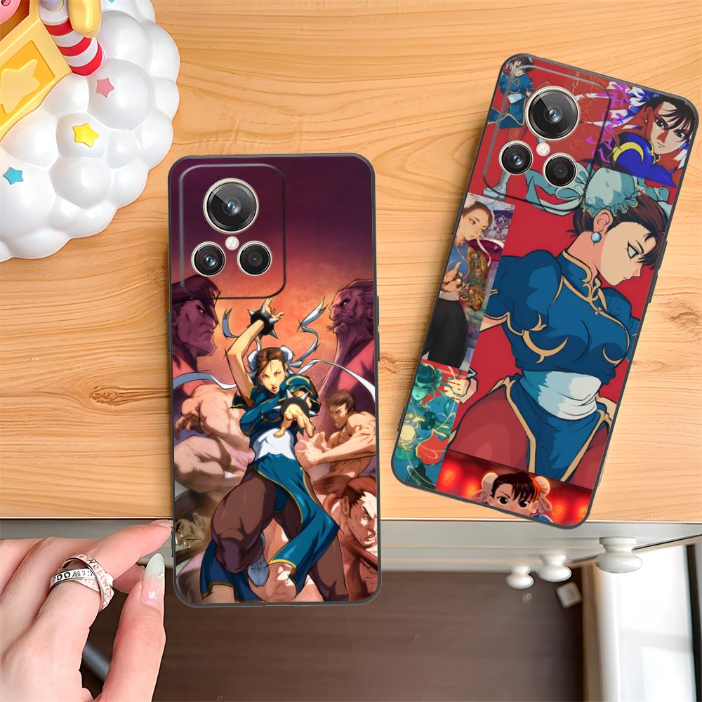 Чехол для телефона Street Fighter Chunli для Realme 15 14 13 12 11 10 9 Pro Plus T i Lite 5G Цветной Печатный Чехол Роскошный Красивый Чехол