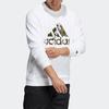 Adidas Panda Logo Print Sport Pullover Sweatshirt Men Tops White HM9377