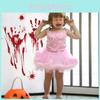 Halloween Decoration Vinyl Decal Blooding Handprint Bloody Sticker Realistic Red Blood Effect