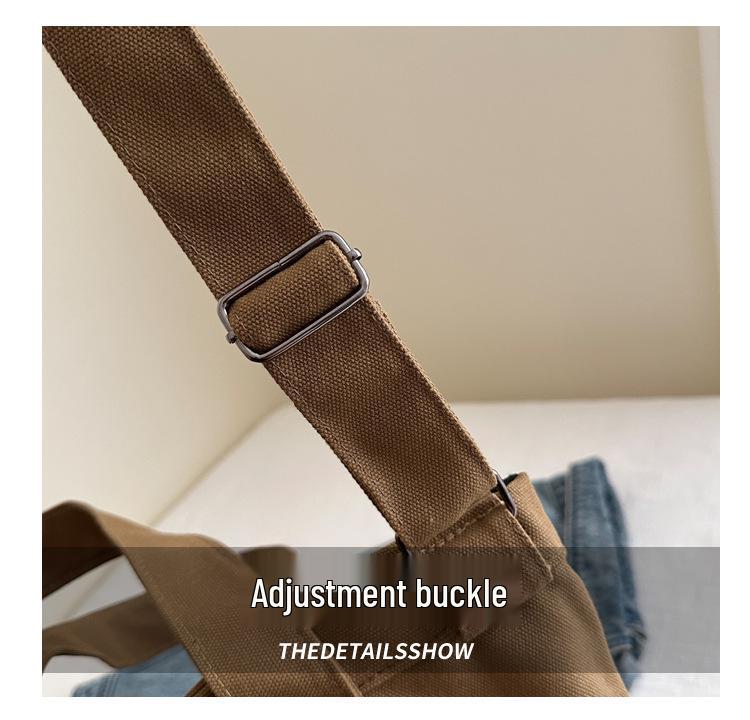 Retro Japanese Canvas Handbag for Women - College & Commuter Large Capacity Crossbody Bag for Autumn & Winter