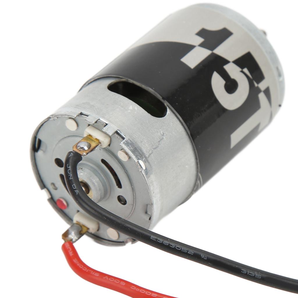 550 Brush Motor 20000 RPM Large Torsion Two Way Bearing Silver 15T Brush Motor for 1/10 Climbing Car
