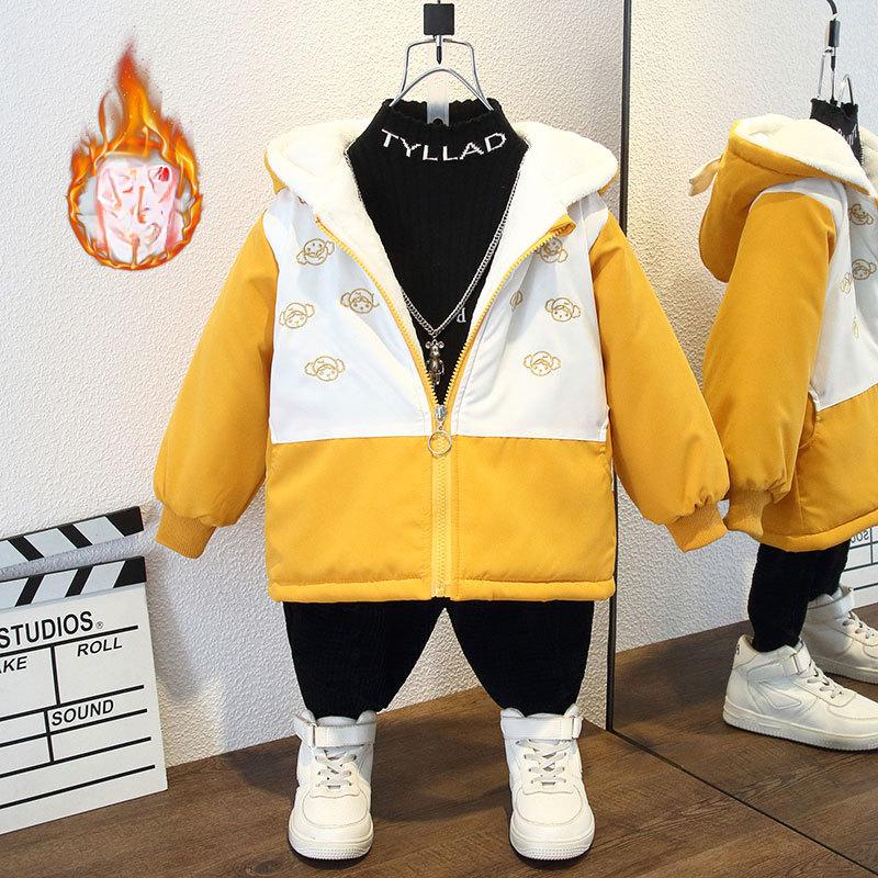 Повседневное толстое пальто для девочек 2025 года, зимнее детское флисовое пальто с подкладкой