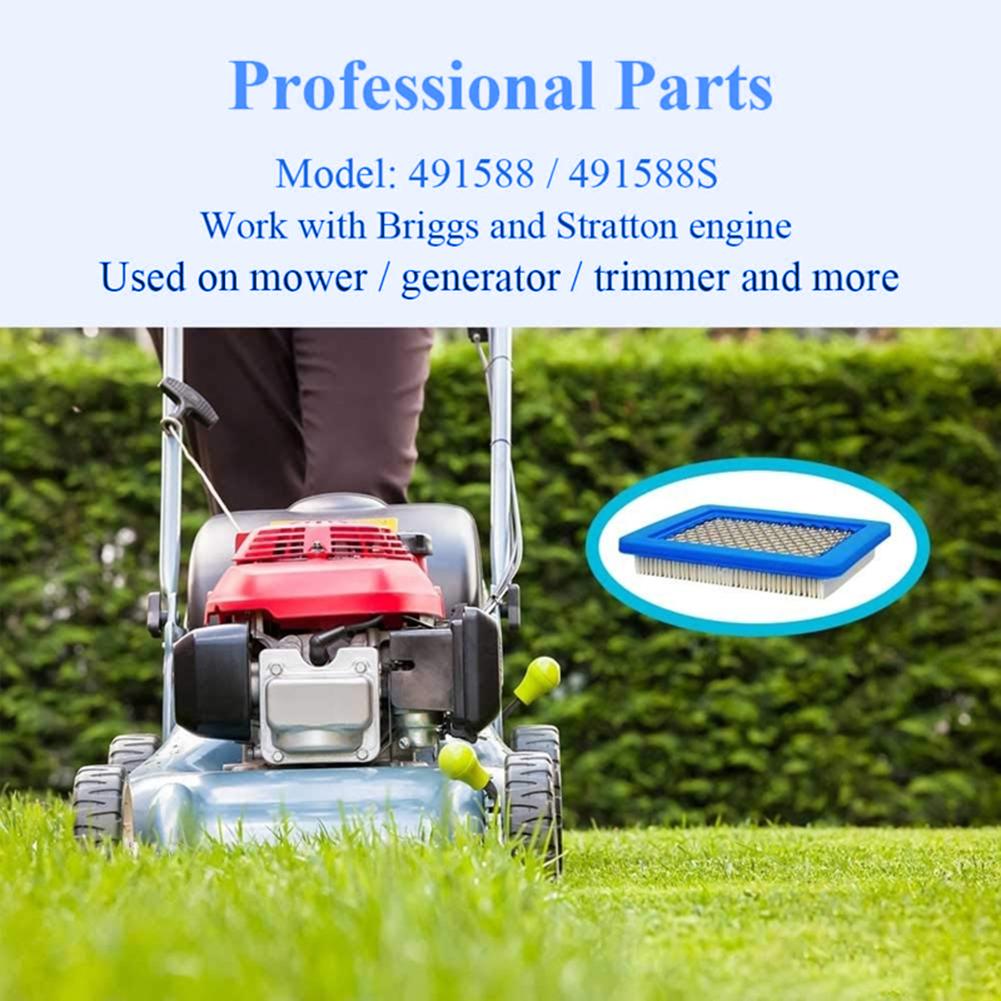 5pcs Lawn Mower Air Filter For Briggs And Stratton 491588 399959 491588S 119-1909 Lawn Mowers Garden Supplies Air Filters