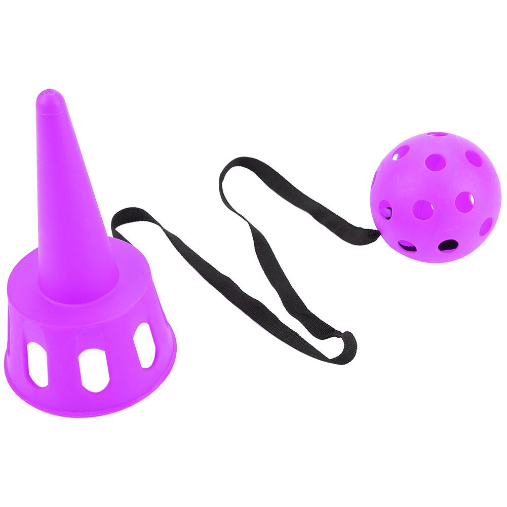 Детская игра «Бросай и лови мячи», пластиковая, детская, спортивная, интерактивная, фиолетовая