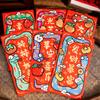 6PCS/SET Snake Pattern Red Pocket Hand Drawn Good Luck Hongbao Cute Luck Money Bag  New Year Gift