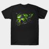 Мужская черная футболка с принтом Zx 6R Печать на трансферной бумаге без вырезания Хлопковая футболка