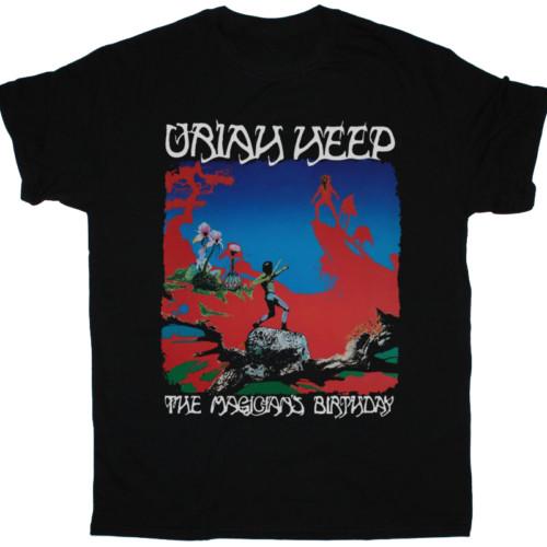 Uriah Heep The Magician’s Birthday Мужская футболка Черная футболка Все размеры XA639 Унисекс футболка