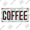 Putuo Decor Coffee Metal Sign Licenses Plate Plaque Metal Vintage Tin Sign Decoration for Cafe Kitchen Club Home Wall Decor