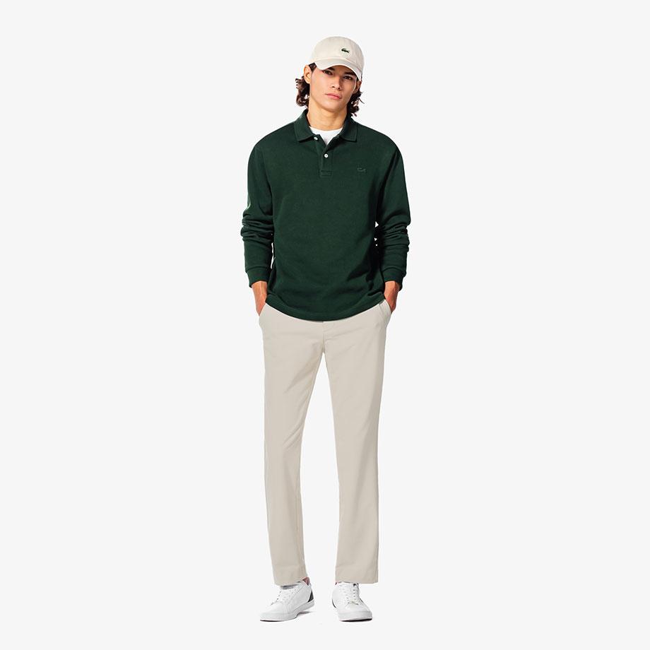 [lacoste] Men's Ribbed Long Sleeve Polo Shirt PH262E-55NYZP