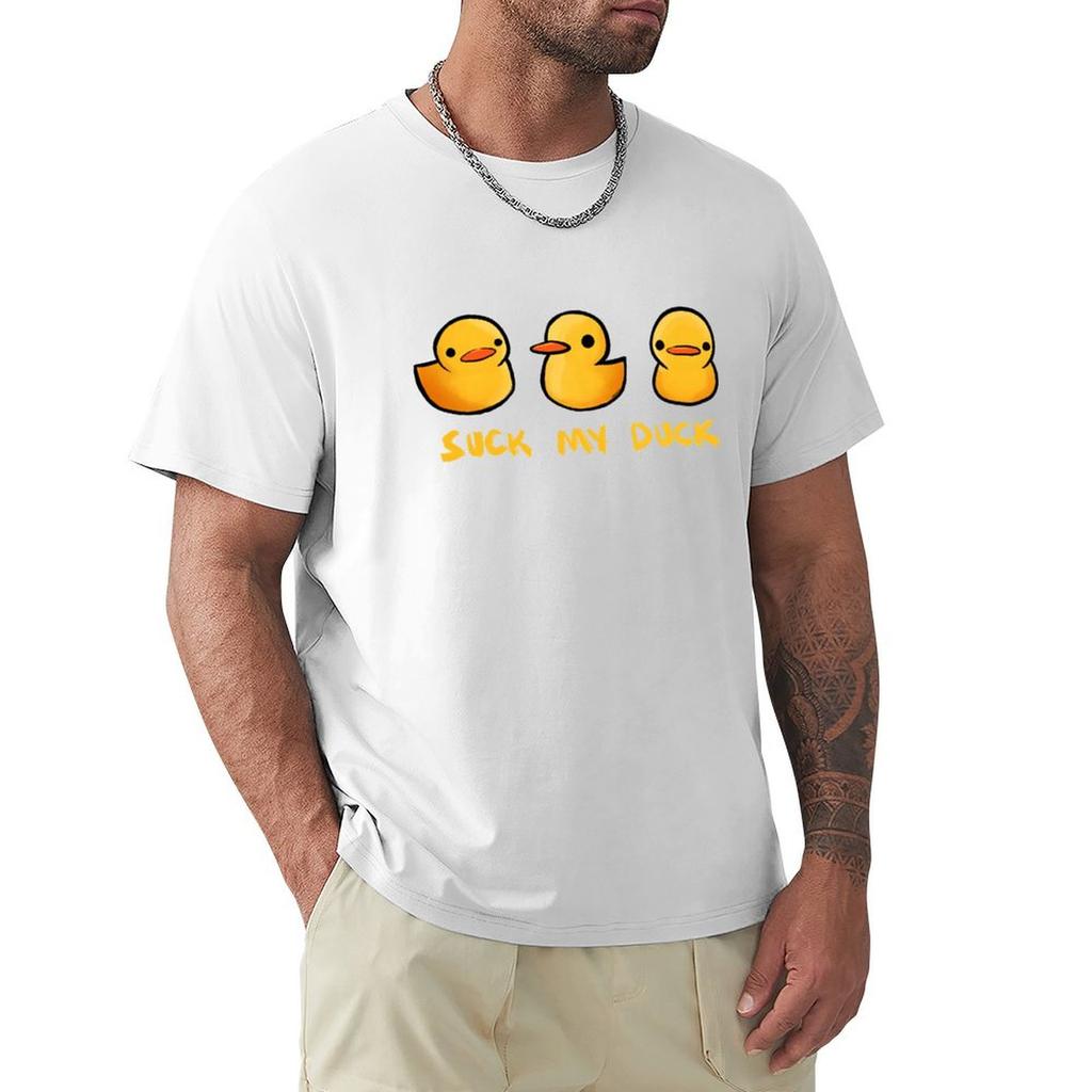 Футболка с принтом "Suck My Duck" Большой размер Легкая футболка