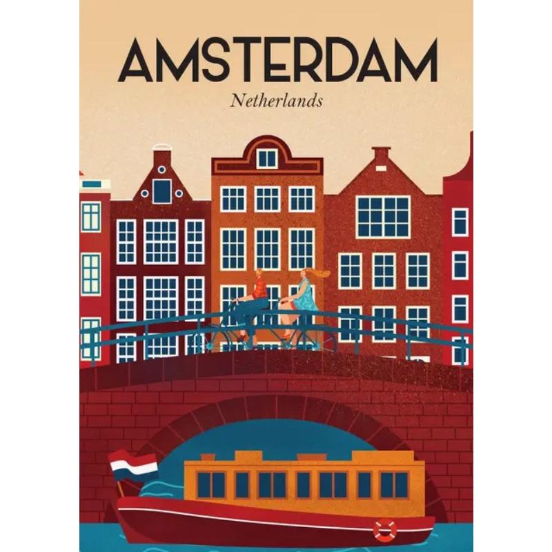 Vintage Travel Posters Canvas Print Miami Beach Illustrated Wall Art for Living Room Decor Europosters Collection Home Decor