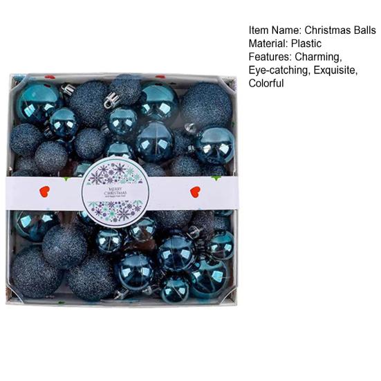 44 Pcs Christmas Balls Ornaments Shatterproof Plastic Baubles Xmas Tree Hanging Decoration for Holiday Party Wedding Decor