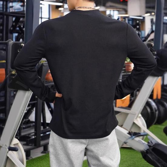 Мужские футболки для мышц с длинным рукавом и круглым вырезом, футболка для фитнеса в спортзале, мужская повседневная спортивная футболка для ежедневного использования в уличной одежде