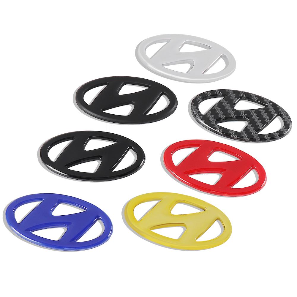 Car Steering Wheel Badge Logo Auto Badge Styling Decal Accessories For HYUNDAI i20 i30 Tucson i10 ix35 i40 Veloster Genesis Kona y1