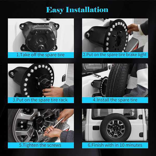 Запасное колесо Jeep Wrangler JK JL Световой сигнал (07-22) Расширенная версия