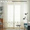 1 шт. 10-20% затемнение Ins стиль элегантный и свежий вышитый легкий белый прозрачный занавес крючком тип для гостиной спальни домашний декор