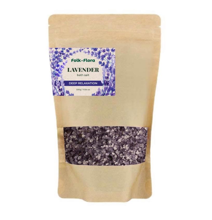 Bath Salt Lavender Folk&Flora 500 G