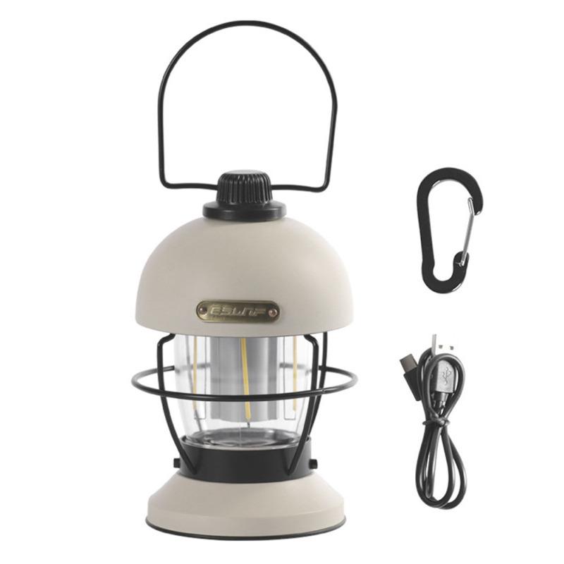 Наружные фонари для кемпинга, регулируемые, перезаряжаемые через USB, ретро-светодиоды для палаток, фонарь для кемпинга с металлом