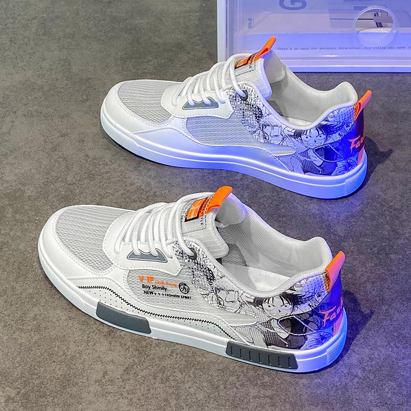 Мужские кроссовки большого размера 47, роскошные уличные кроссовки для косплея в стиле аниме для мужчин, тренировочные легкие повседневные кроссовки, обувь для скейтборда