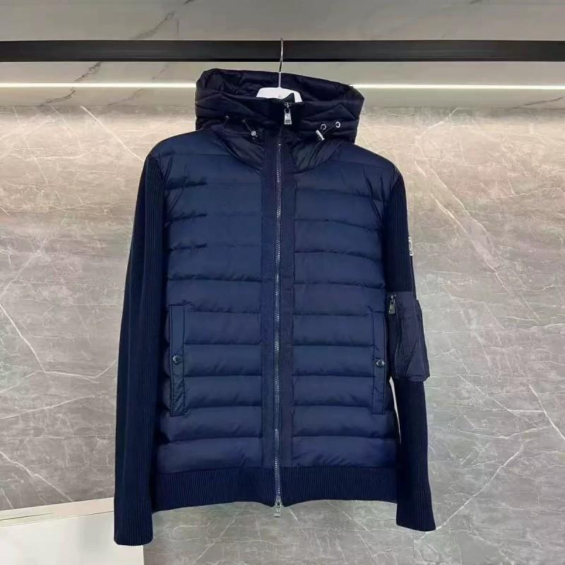Mens Lightweight Stand Collar Down Jacket Solid Color Casual Winter Coat