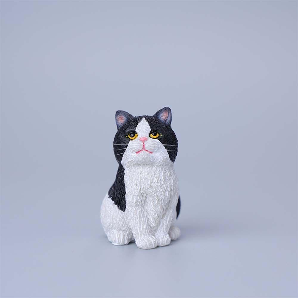 Simulation Cat Pet Model Cute Mini Cat Decoration Creative Cat Ornament  Kids Toy