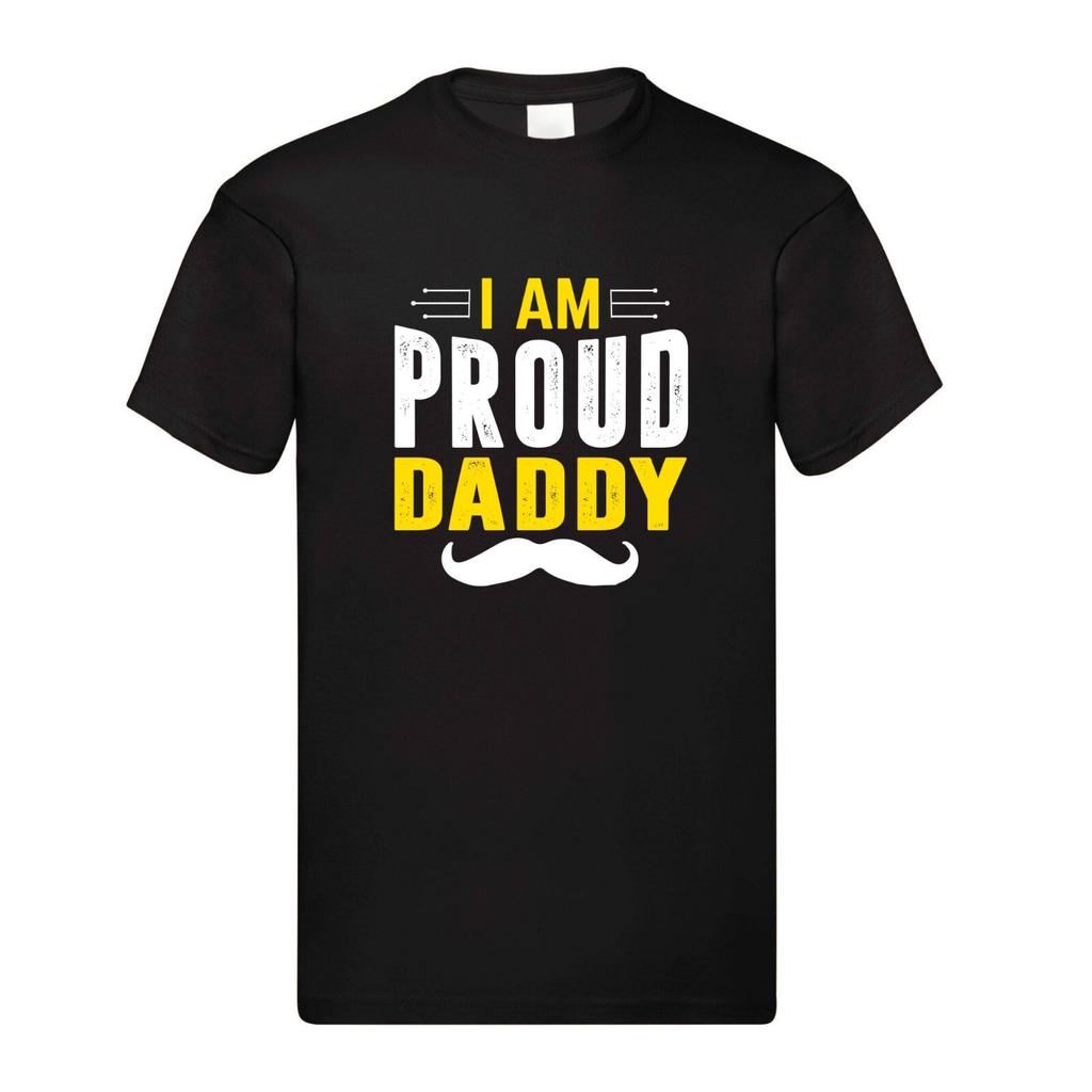 I Am a Proud Daddy – Father’s Day Gift T-shirt Men's Women's Tops Tees | Black Adult Tee | Gift from Kid