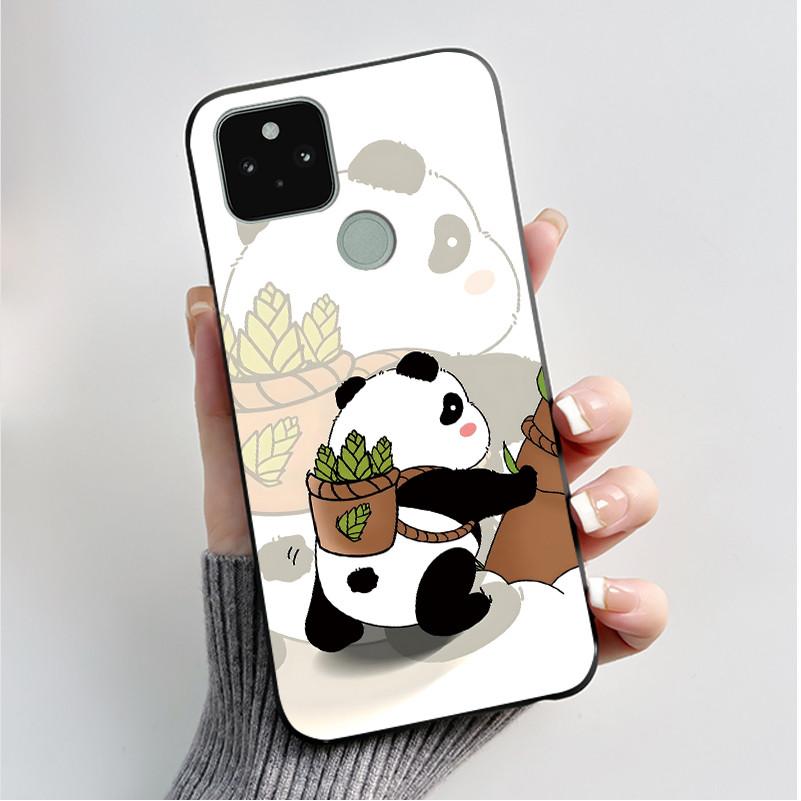 Силиконовый чехол для Google Pixel 5 Pixel 5A Pixel5 Pixel5A Мягкий чехол Роскошная мода Бабочки Цветы Нарисованный Черный чехол для телефона