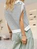 Women's V Neck Cap Sleeve Knit Sweater Vest Summer Sleeveless Pullover Top