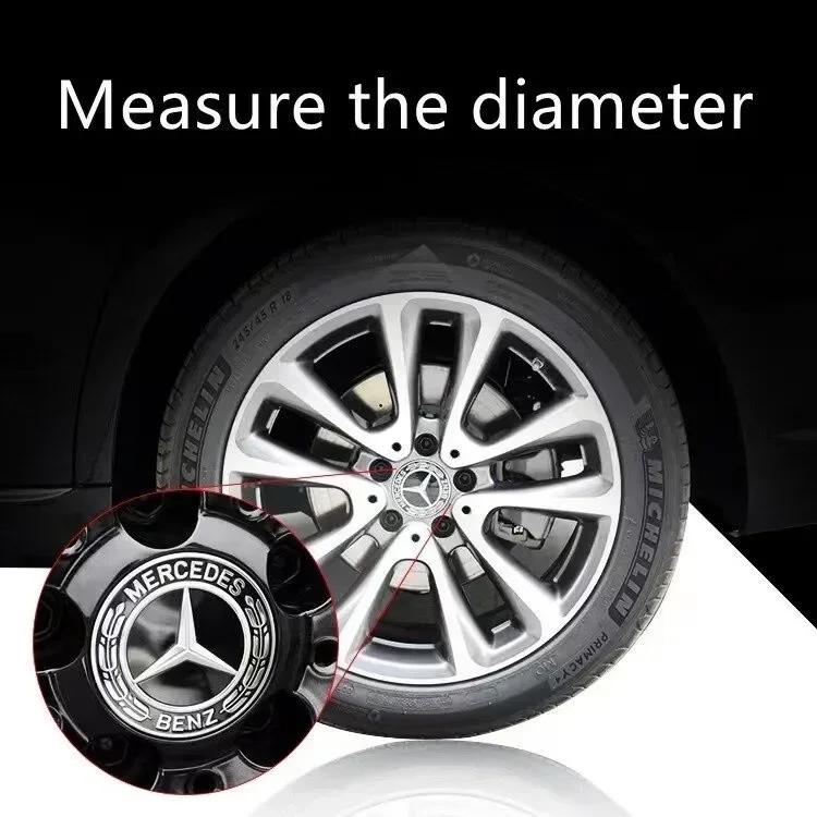 Для Mercedes Benz 4 шт./комплект 75 мм Для Mercedes Benz AMG W203 W206 W220 W205 W211 W212 Колпачки центральных отверстий колес автомобиля Эмблема Benz Ti