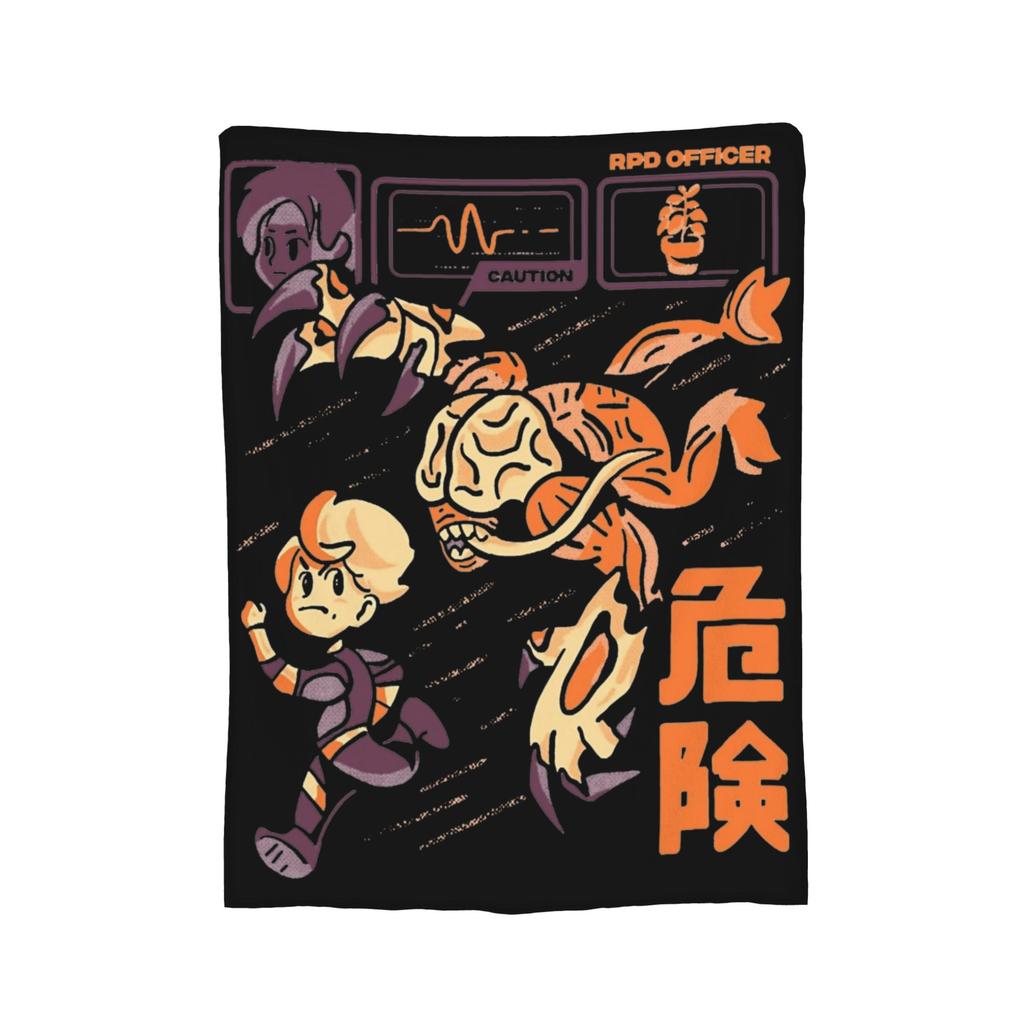 Злобные жители Остерегайтесь Крысиного одеяла Фланелевый принт Леон Кеннеди Ультрамягкое покрывало для постели Наружные покрывала