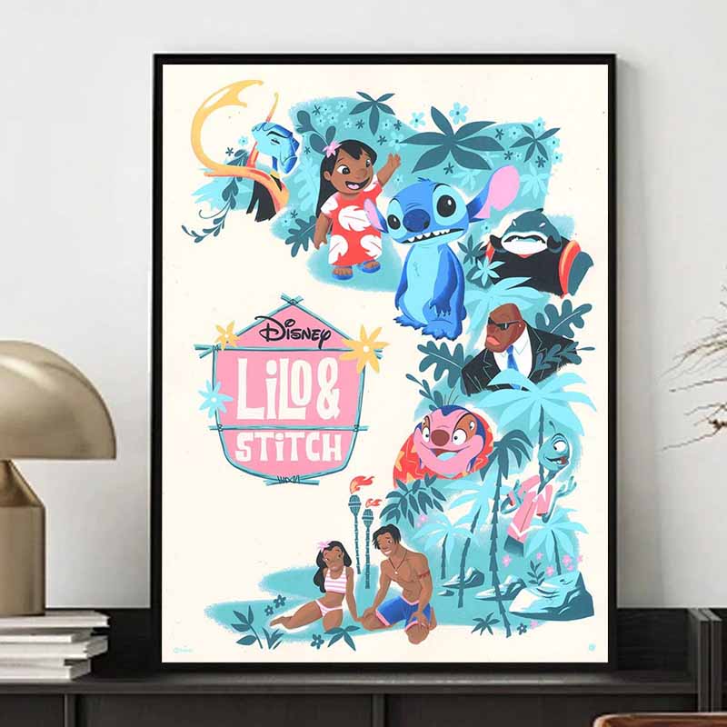Disney Diamond Painting Cartoon Lilo and Stitch Character Group Portrait Illustrations Handmade DIY Cross Stitch 5DFullDiamondMosaicHomeRoomDecoration