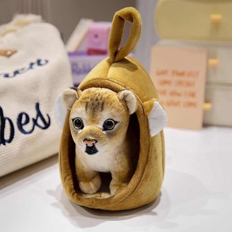 Plush Toy Tiger With Pp Cotton Filling Soft Short Fur Animal For Gifts Kids