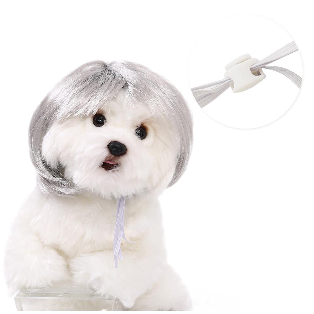 Adorable Pet Wig With Bangs Cute Bob Style For Cats And Dogs In Vibrant Colors