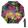 1 шт. Автоматический зонт с водонепроницаемой технологией и ветрозащитной поддержкой для путешествий с акцентом, вдохновленным граффити