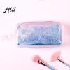 Cute Cartoon Pencil Case Shiny Transparent PVC Makeup Bag Waterproof Travel Cosmetic Wide Edge Storage Pouch Glitter Sequin for Pens Brushes Quicksand