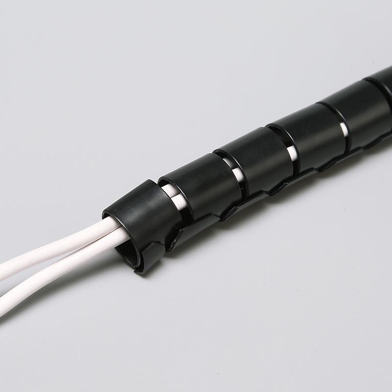 Minimalist 10mm Cable Tie & Wire Management Spiral Wrap Tube Organizer