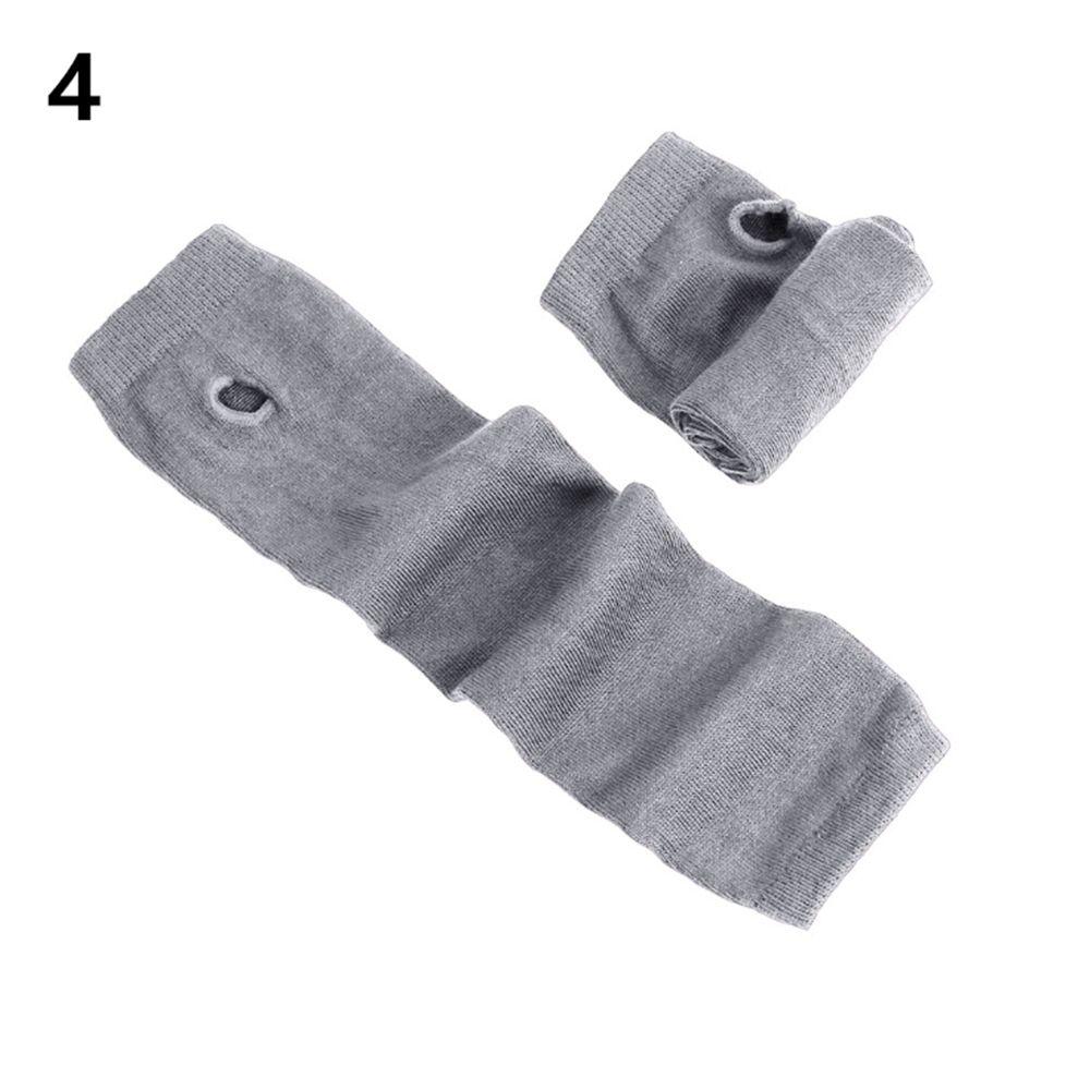 Мягкий полосатый нарукавник с длинным рукавом, длинная перчатка без пальцев, вязаные перчатки, напульсник, митенка до локтя