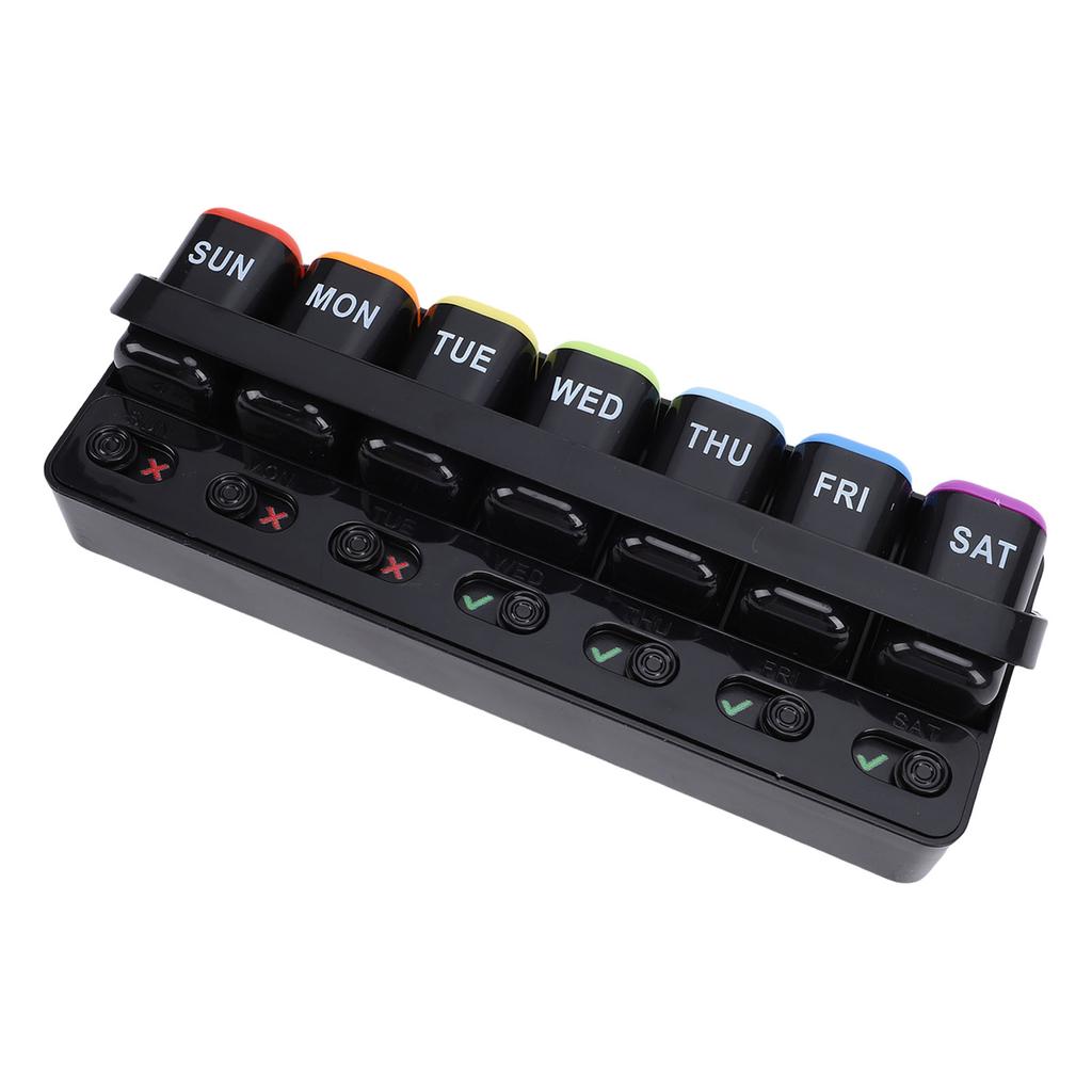 Weekly Tablet   7 Day Compartment Storage Detachable Home Travel Box with Reminder