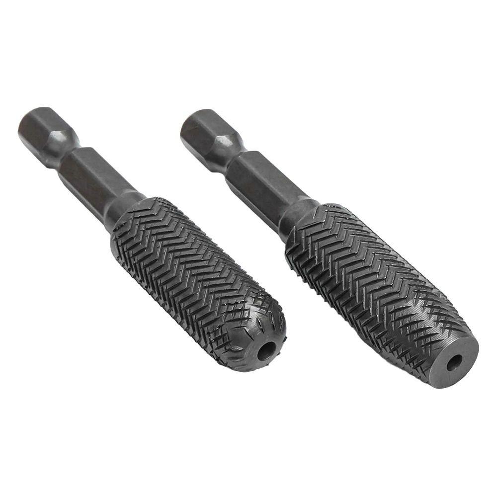 5Pcs/Set 1/4inch Hex Shank Rotary Rasp File Engraving Drill Bits  Carving Sanding Grooving