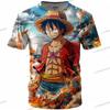 3D Печать Япония One Piece Футболка детская одежда девочки Аниме Харадзюку Мужская Оверсайз футболка Косплей Рубашка Луффи Женская одежда
