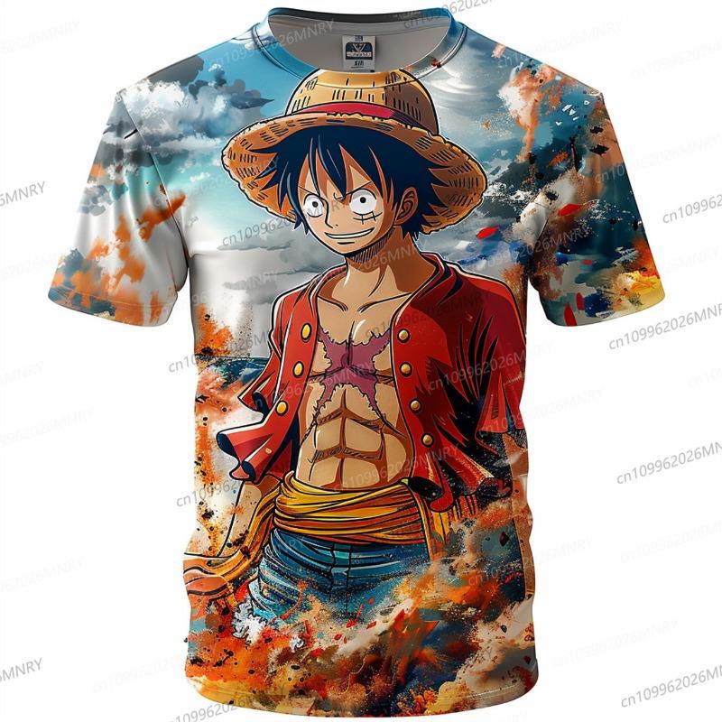 3D Печать Япония One Piece Футболка детская одежда девочки Аниме Харадзюку Мужская Оверсайз футболка Косплей Рубашка Луффи Женская одежда